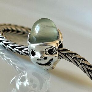 TROLLBEADS Troll of Fortune ‘Lucky Spirit’ RARE, NEW LAA 925 w Prehnite Gemstone